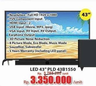 Promo Harga POLYTRON PLD 43B1550 LED TV  - Hari Hari