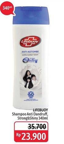 Promo Harga LIFEBUOY Shampoo Anti Dandruff, Strong Shiny 340 ml - Alfamidi