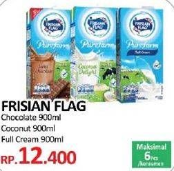 Promo Harga FRISIAN FLAG Susu UHT Purefarm Cokelat, Coconut, Full Cream 900 ml - Yogya