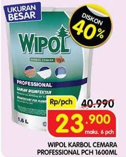 Promo Harga Wipol Professional Disinfektan Karbol Pembersih Lantai 1600 ml - Superindo