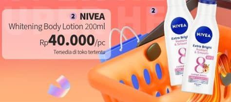 Promo Harga Nivea Body Lotion Extra White Radiant Smooth 200 ml - Guardian