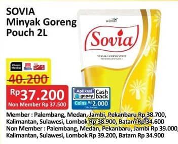 Promo Harga Sovia Minyak Goreng Kecuali 2000 ml - Alfamart