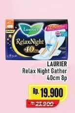 Promo Harga Laurier Relax Night Gathers 40cm 8 pcs - Alfamart