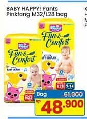 Promo Harga Baby Happy Baby Diapers Pants Fun & Comfort M32, L28 28 pcs - Indomaret