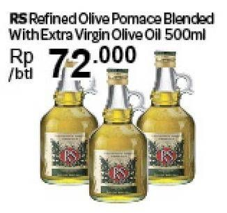 Promo Harga R S RS Refine Pomace Blend With Extra Virgin 500 ml - Carrefour