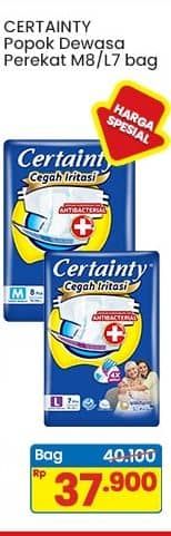 Promo Harga Certainty Adult Diapers M8, L7 7 pcs - Indomaret