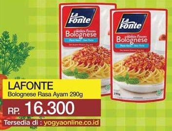Promo Harga LA FONTE Saus Pasta Chicken Flavour Bolognese 290 gr - Yogya
