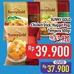 Promo Harga SUNNY GOLD Chicken Stick, Nugget Pop, Tempura 500gr  - Hypermart