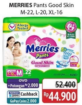 Promo Harga Merries Pants Good Skin M22, L20, XL16 16 pcs - Alfamidi