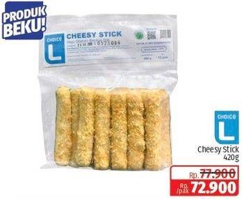 Promo Harga CHOICE L Cheesy Stick 420 gr - Lotte Grosir