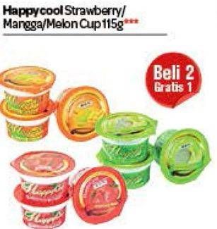 Promo Harga HAPPYCOOL Pudding Strawberry, Mangga, Melon per 2 pouch 115 gr - Carrefour