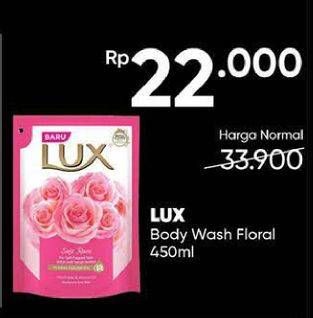 Promo Harga LUX Body Wash Floral Fusion Oil 450 ml - Guardian