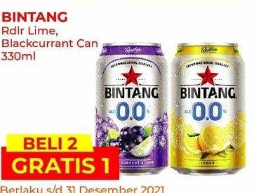 Promo Harga BINTANG Radler Zero Blackcurrant Lime 330 ml - Alfamart