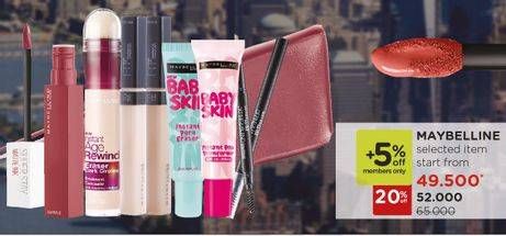 Promo Harga MAYBELLINE Cosmetics Selected Items  - Watsons