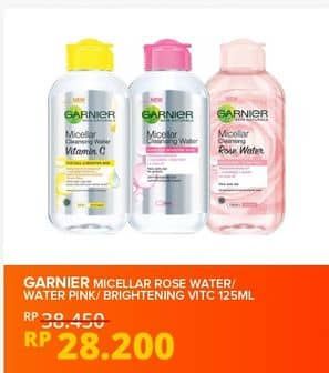 Promo Harga Garnier Micellar Water Rose, Pink, Vitamin C 125 ml - Yogya