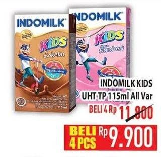 Promo Harga Indomilk Susu UHT Kids All Variants 115 ml - Hypermart