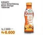 Promo Harga Kiranti Juice Sehat Datang Bulan Orange 150 ml - Indomaret