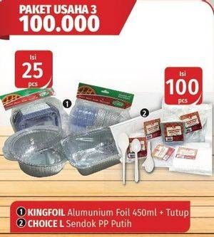 Promo Harga Kingfoil Alumunium Foil/Choice L Sendok PP  - Lotte Grosir
