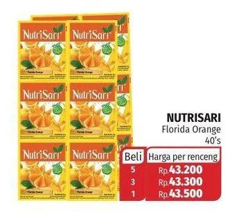 Promo Harga NUTRISARI Powder Drink Florida Orange 40 pcs - Lotte Grosir