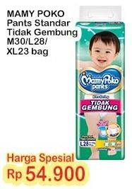 Promo Harga Mamy Poko Pants Xtra Kering Slim Tidak Gembung L28, M30, XL23 23 pcs - Indomaret