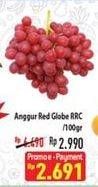 Promo Harga Anggur Red Globe Cina per 100 gr - Hypermart