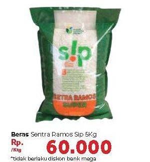 Promo Harga SIP Beras Setra Ramos 5 kg - Carrefour