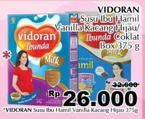 Promo Harga VIDORAN Ibunda Susu Ibu Hamil Vanila-Kacang Hijau 375 gr - Giant