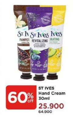 Promo Harga ST IVES Hand Cream All Variants 30 ml - Watsons