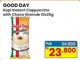 Promo Harga Good Day Cappuccino per 10 sachet 25 gr - Indomaret