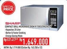 Promo Harga SHARP R-728(S)-IN | Stylish Designed Microwave Oven 25ltr 25000 ml - Hypermart