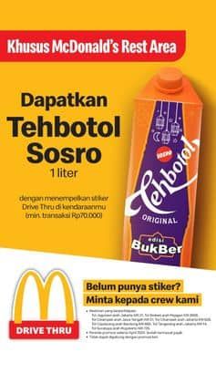 Promo Harga Dapatkan Teh Botol Sosro 1 Liter  - McD