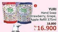 Promo Harga YURI Hand Soap Strawberry, Grape, Apple 375 ml - Alfamidi