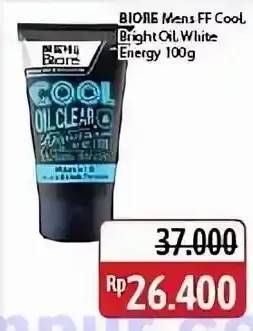Promo Harga Biore Mens Facial Foam Double Scrub Cool Oil Clear, Bright Oil Clear, White Energy 100 ml - Alfamidi