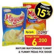 Promo Harga MAYUMI Mayonnaise Pedas, Original 100 gr - Superindo