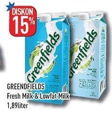 Promo Harga Greenfields Fresh Milk Full Cream, Low Fat 1890 ml - Hypermart