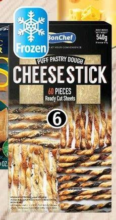 Promo Harga Bonchef Puff Pastry Sheets Cheese Stick 540 gr - LotteMart