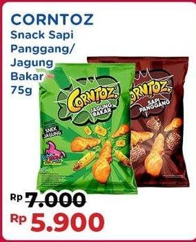 Promo Harga Corntoz Snack Jagung Sapi Panggang, Jagung Bakar 75 gr - Indomaret