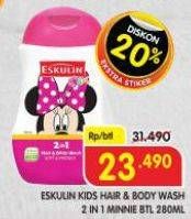 Promo Harga Eskulin Kids Hair & Body Wash 280 ml - Superindo