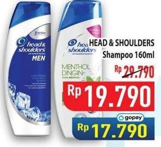Promo Harga Head & Shoulders Shampoo 160 ml - Hypermart