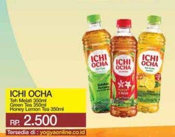 Promo Harga Ichi Ocha Minuman Teh Melati, Green Tea, Honey Lemon 350 ml - Yogya