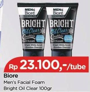 Promo Harga BIORE MENS Facial Foam Oil Clear 100 gr - TIP TOP