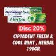 Ciptadent Pasta Gigi Fresh/Cool Mint/Herbal