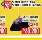 Promo Harga 3M SCOTCH BRITE Natural Broom ID-45  - Hypermart