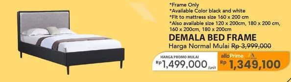 Promo Harga Demala Bedframe 160x200cm  - Carrefour