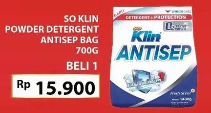 Promo Harga SO KLIN Antisep Detergent Fresh Scent 700 gr - LotteMart