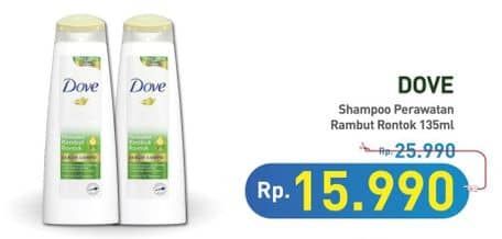 Promo Harga Dove Serum Sampo Perawatan Rambut Rontok 135 ml - Hypermart