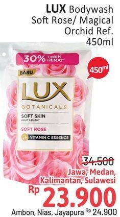 Promo Harga LUX Botanicals Body Wash Soft Rose, Magical Orchid 450 ml - Alfamidi