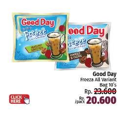 Promo Harga Good Day Coffee Freeze All Variants per 10 sachet 30 gr - LotteMart