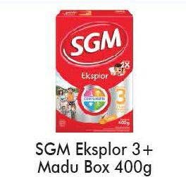 Promo Harga SGM Eksplor 3+ Susu Pertumbuhan Madu 400 gr - Alfamart