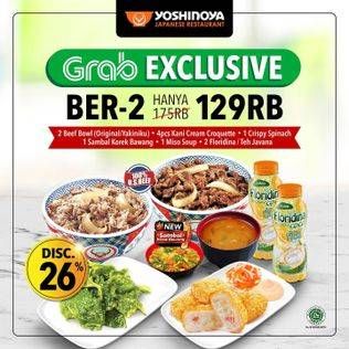 Promo Harga Yoshinoya Paket Grab Exclusive Berdua  - Yoshinoya